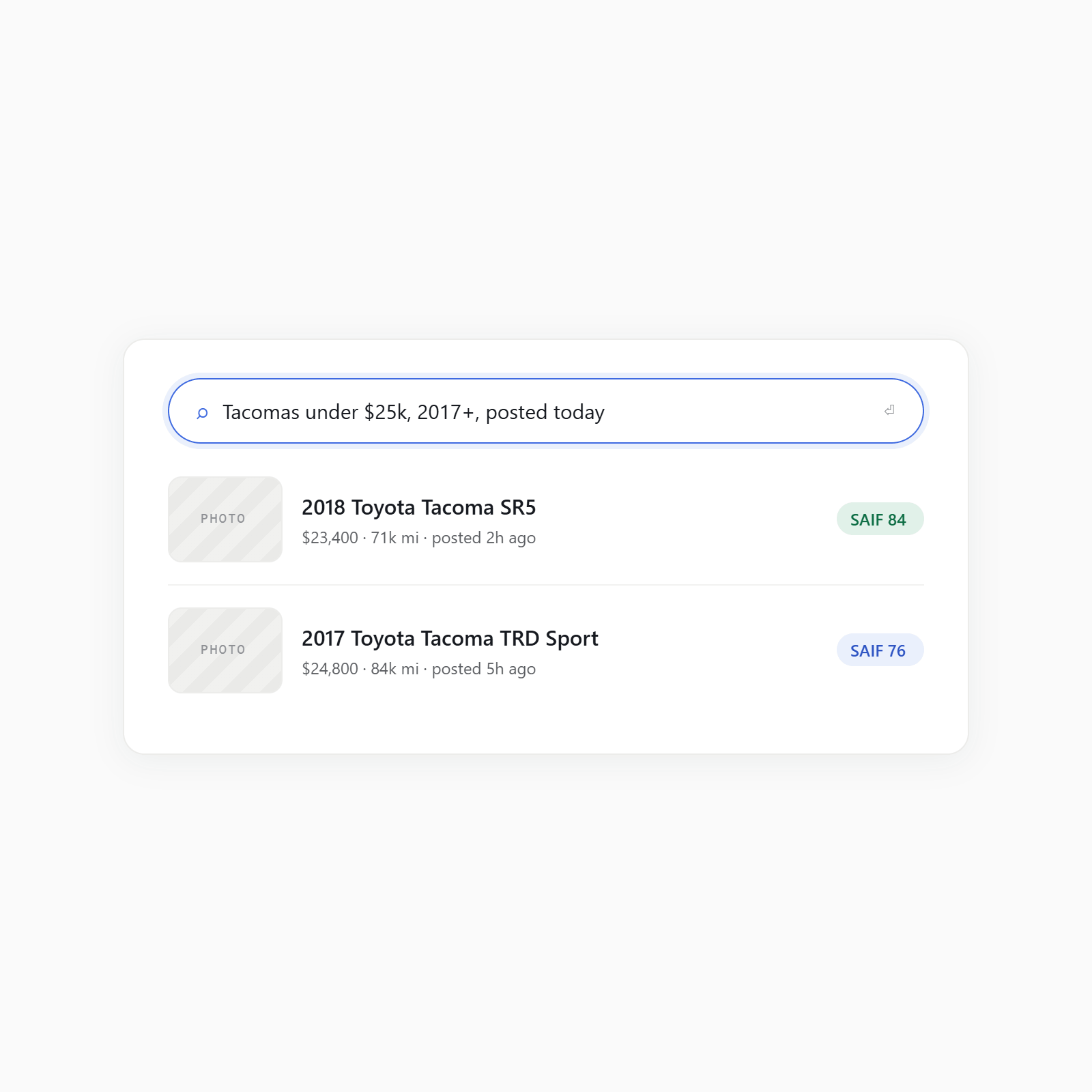 Natural-language inventory search